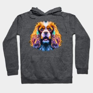 Fluffy King Charles Spaniel Print Design Hoodie